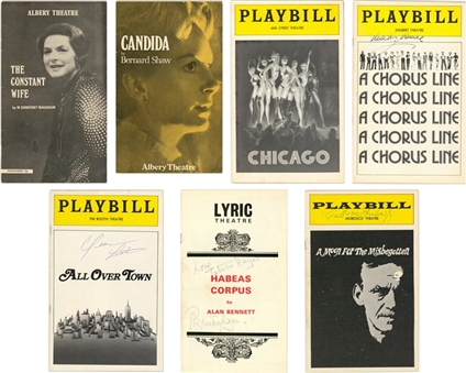 Collection of (7) Single Signed/Multi Signed Playbills Including Sir Alec Guinness, Ingrid Bergman and Cleavon Little (Beckett PreCert)